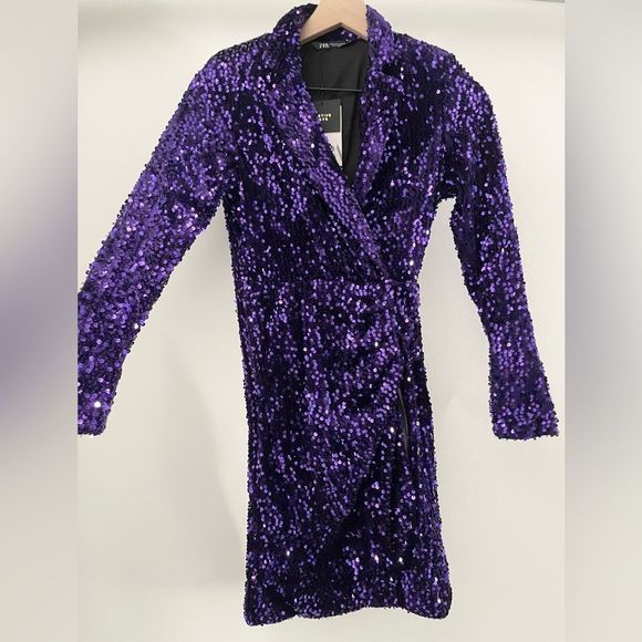 ZARA SEQUIN BLAZER DRESS 043/022 - Picture 2 of 14